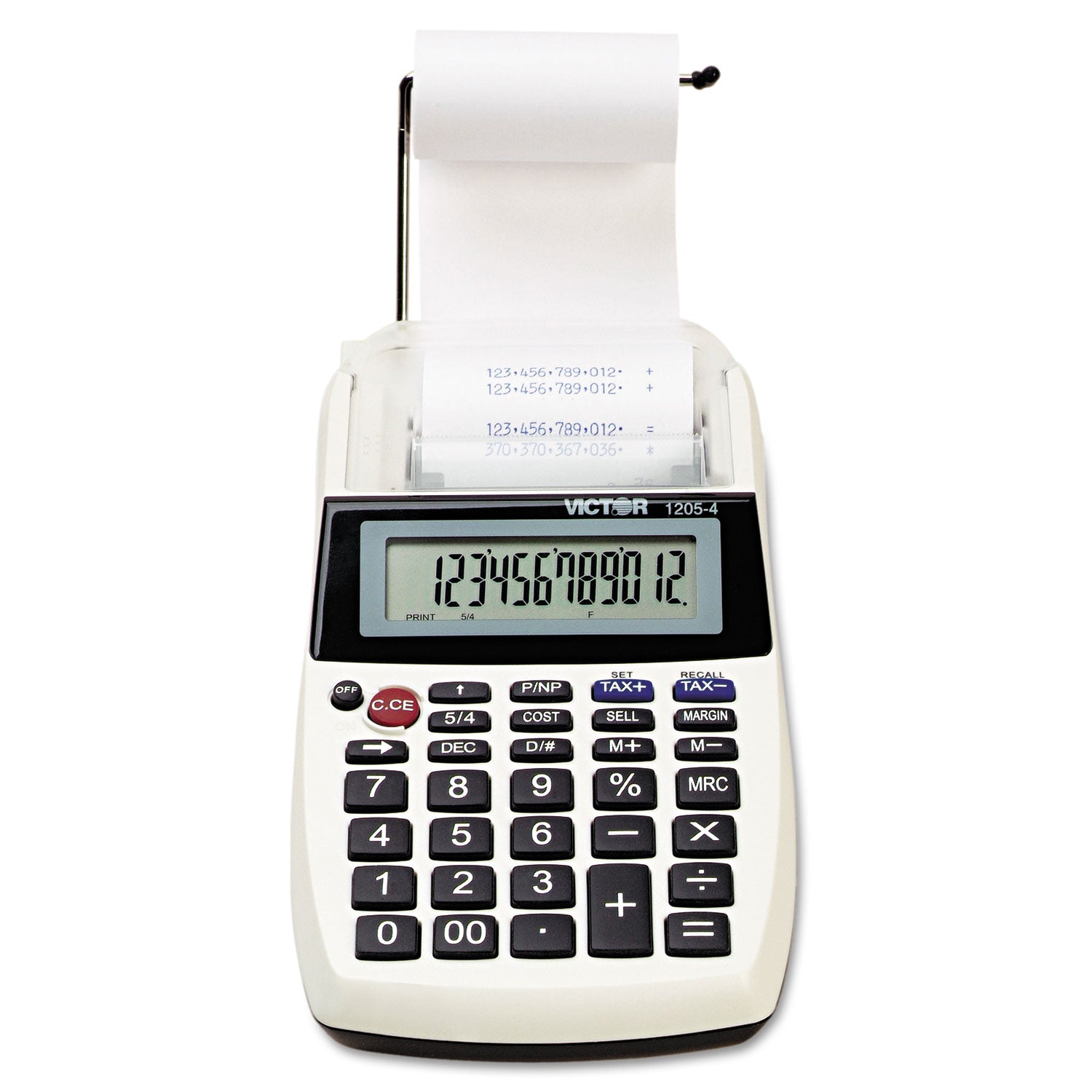 Victor® 1205-4 Palm/Desktop One-Color Printing Calculator, Black Print, 2 Lines/Sec