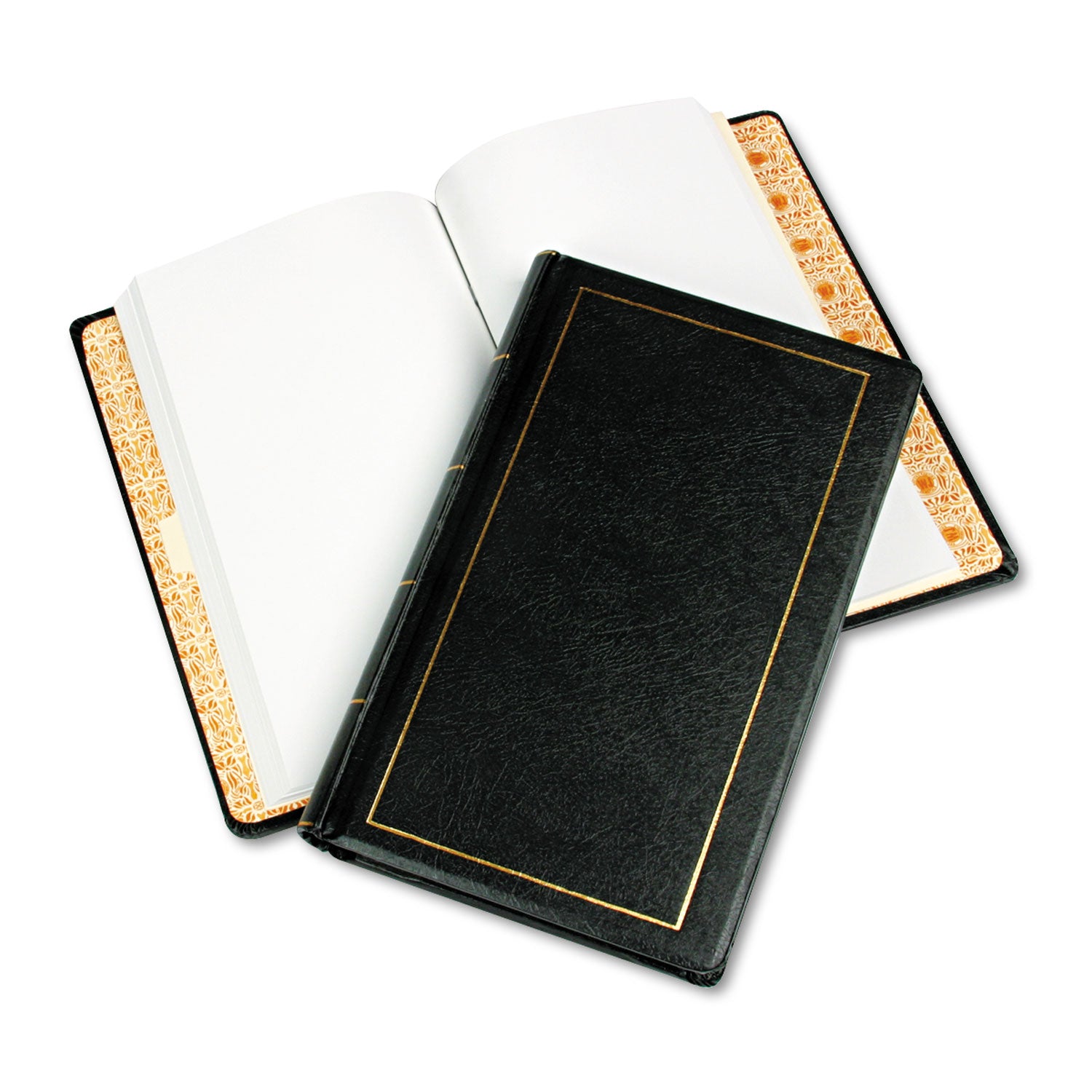 Looseleaf Corporation Minute Book, 1-Subject, Unruled, Black/Gold Cover, (250) 14 x 8.5 Sheets