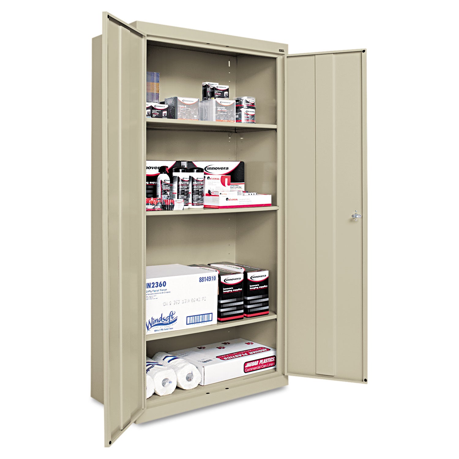 Alera® Standard Assembled Storage Cabinet, 36w x 18d x 72h, Putty