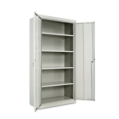 Assembled 72" High Heavy-Duty Welded Storage Cabinet, Four Adjustable Shelves, 36w x 18d, Light Gray Flipcost Flipcost