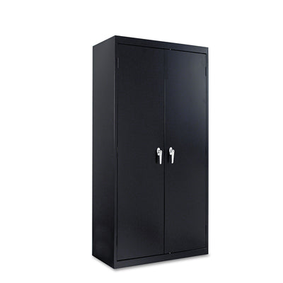 ALERA Assembled 72" High Heavy-Duty Welded Storage Cabinet, Four Adjustable Shelves, 36w x 18d, Black - Flipcost