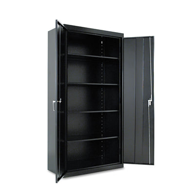 ALERA Assembled 72" High Heavy-Duty Welded Storage Cabinet, Four Adjustable Shelves, 36w x 18d, Black - Flipcost