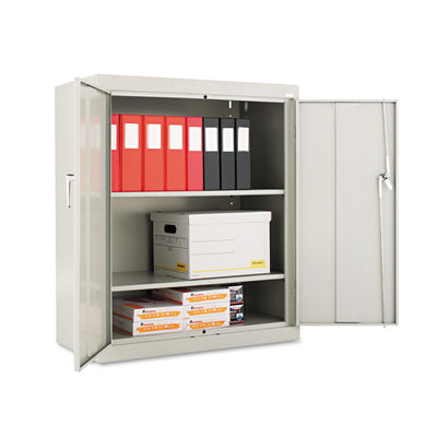 Assembled 42" High Heavy-Duty Welded Storage Cabinet, Two Adjustable Shelves, 36w x 18d, Light Gray Flipcost Flipcost