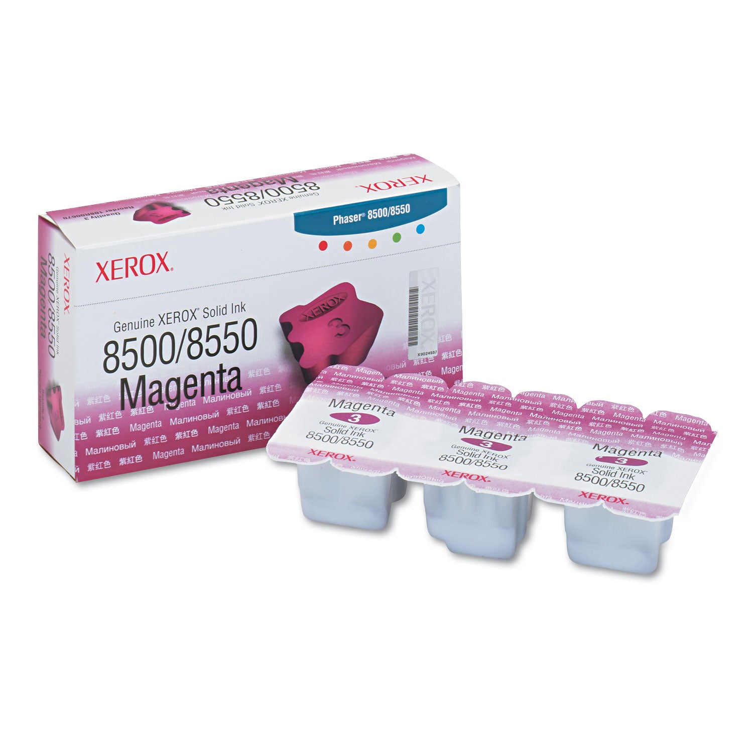 Xerox® 108R00670 Solid Ink Stick, 1,033 Page-Yield, Magenta, 3/Box