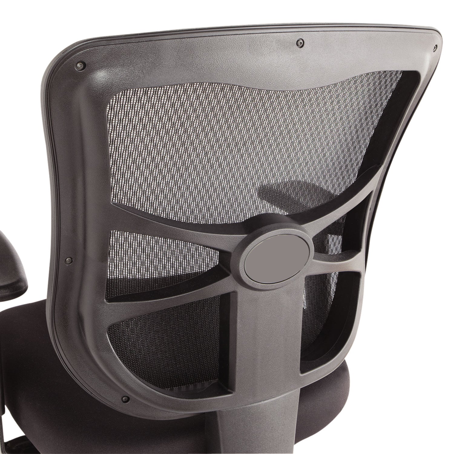 Alera® Alera Elusion Series Mesh Mid-Back Multifunction Chair, Prem Fabric, Supports Up to 275 lb, 17.7" to 21.4" Seat Height, Black