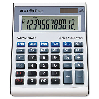 Victor® 6500 Executive Desktop Loan Calculator, 12-Digit LCD Flipcost Flipcost