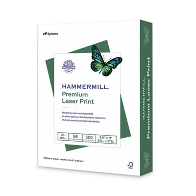 Hammermill® Premium Laser Print Paper, 98 Bright, 28 lb Bond Weight, 8.5 x 11, White, 500/Ream Flipcost Flipcost