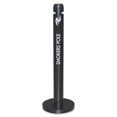 Rubbermaid® Commercial Smoker's Pole, Round, Steel, 0.9 gal, 4 dia x 41h, Black - Flipcost
