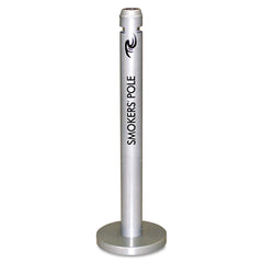 Rubbermaid® Commercial Smoker's Pole, Round, Steel, 0.9 gal, 4 dia x 41h, Silver - Flipcost