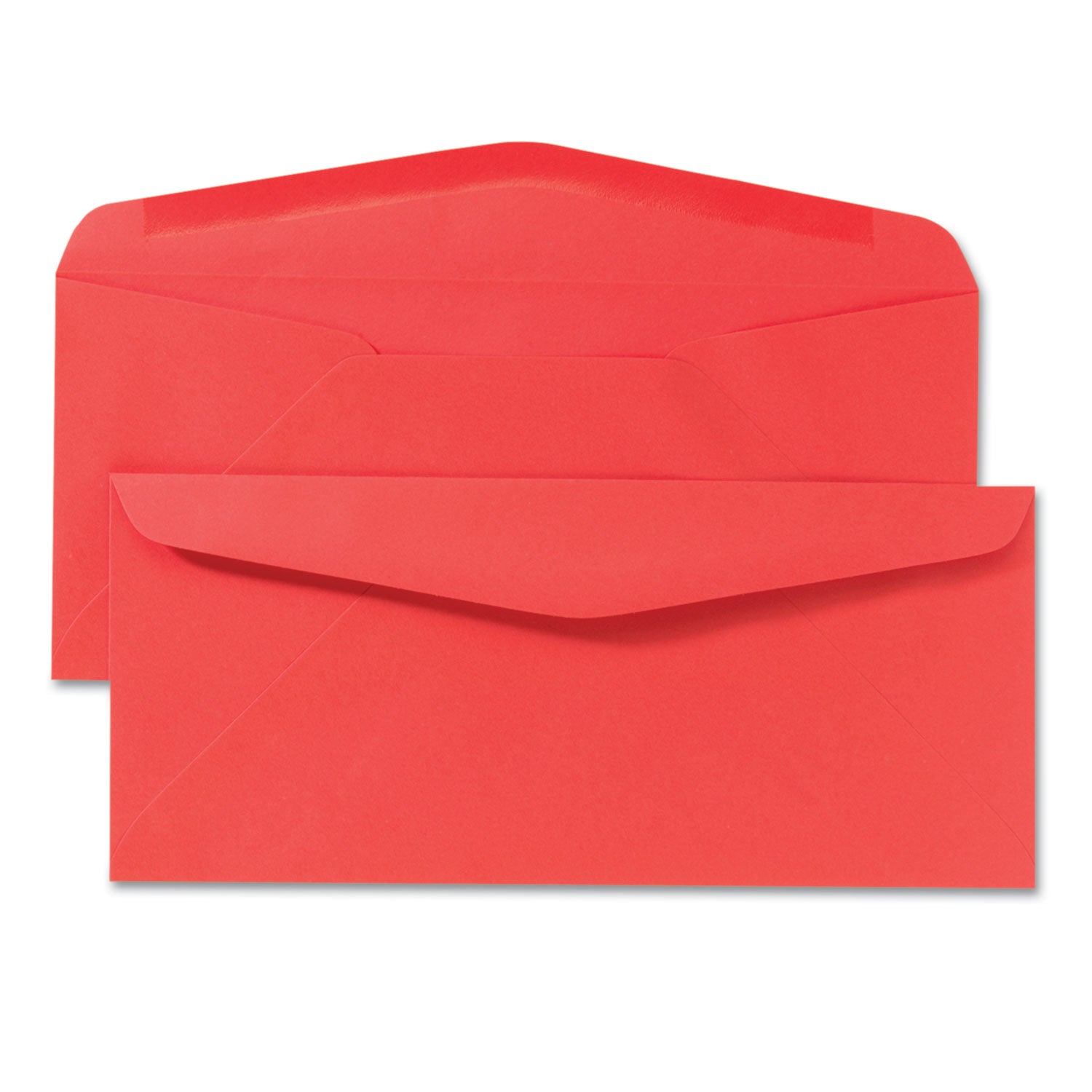 Quality Park™ Colored Envelope, #10, Commercial Flap, Gummed Closure, 4.13 x 9.5, Red, 25/Pack