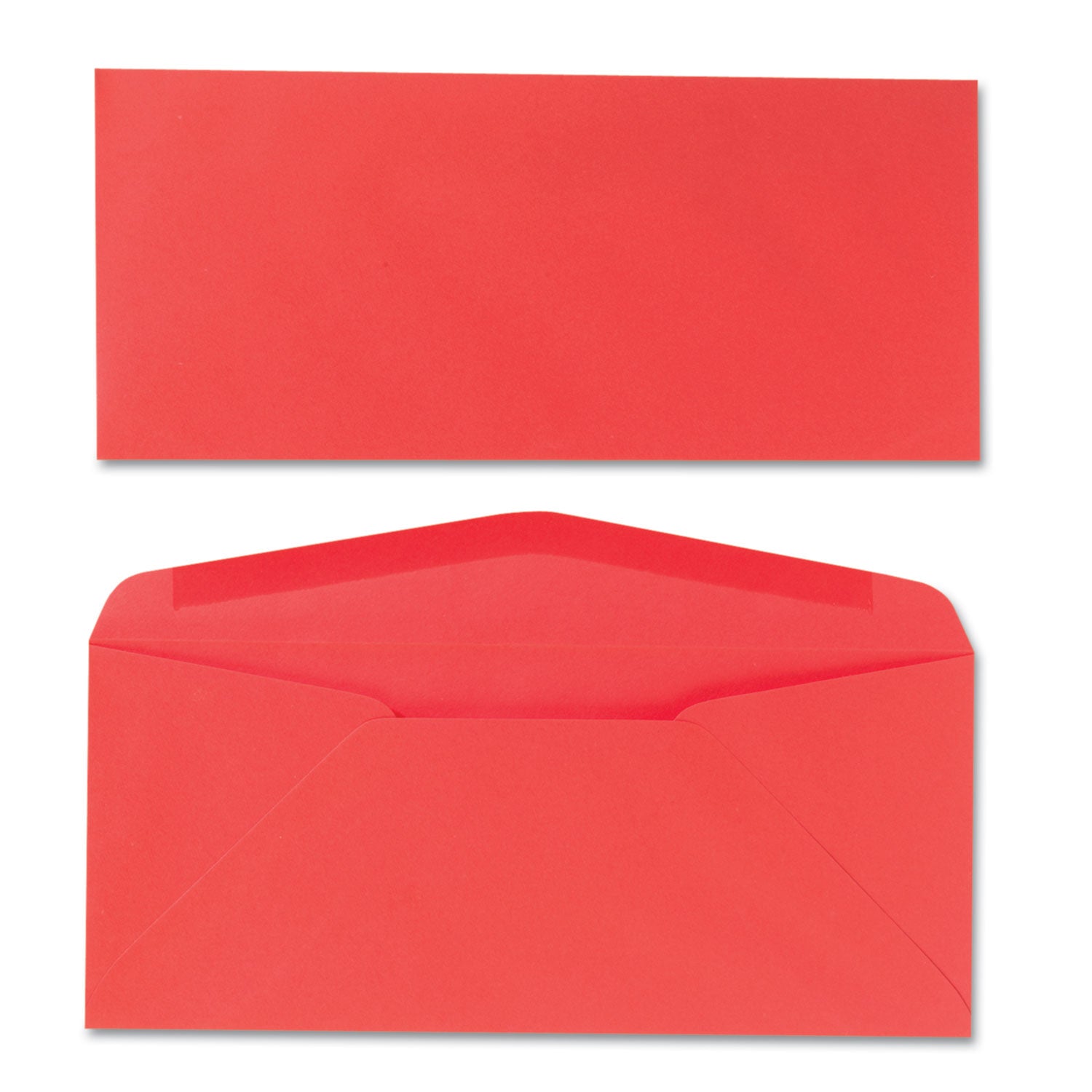 Quality Park™ Colored Envelope, #10, Commercial Flap, Gummed Closure, 4.13 x 9.5, Red, 25/Pack