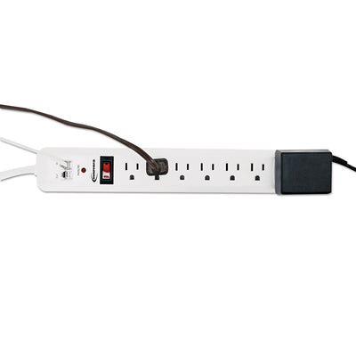 Surge Protector, 7 AC Outlets, 4 ft Cord, 1,080 J, White Flipcost Flipcost