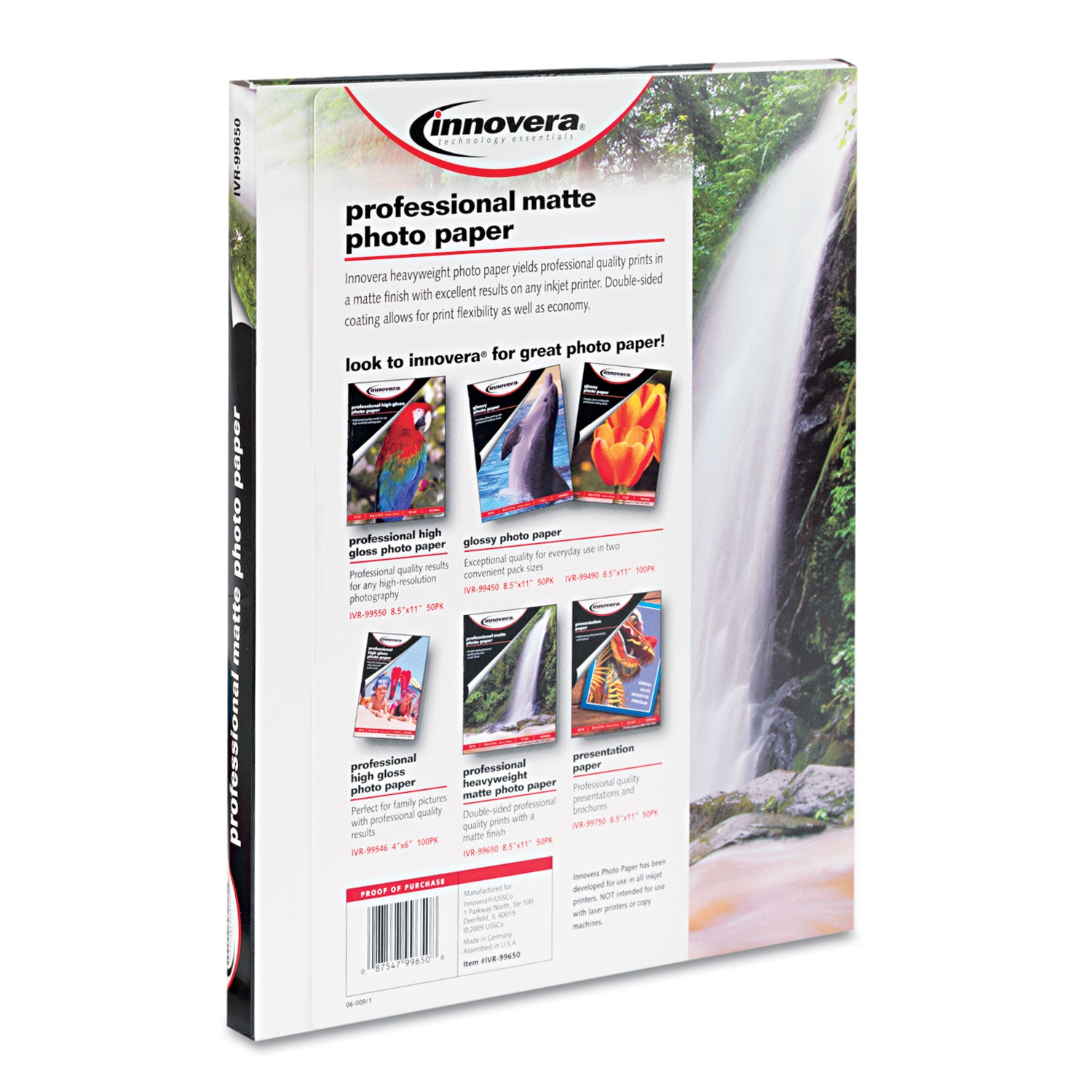 Innovera® Heavyweight Photo Paper, 11 mil, 8.5 x 11, Matte White, 50/Pack