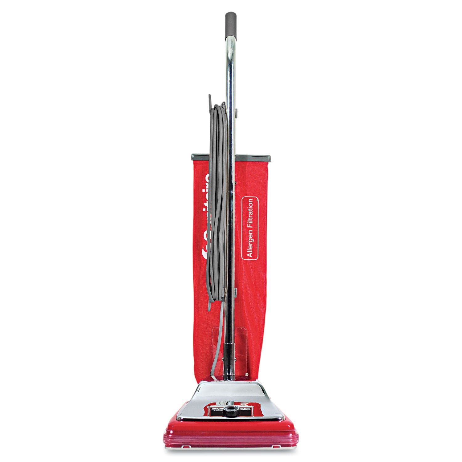 TRADITION Upright Vacuum SC888K, 12" Cleaning Path, Chrome/Red