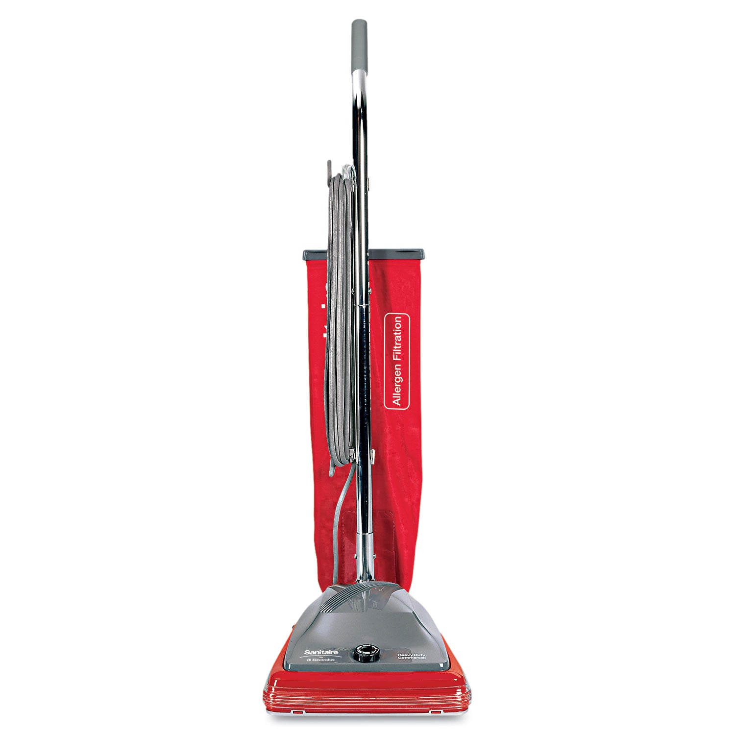 TRADITION Upright Vacuum SC688A, 12" Cleaning Path, Gray/Red