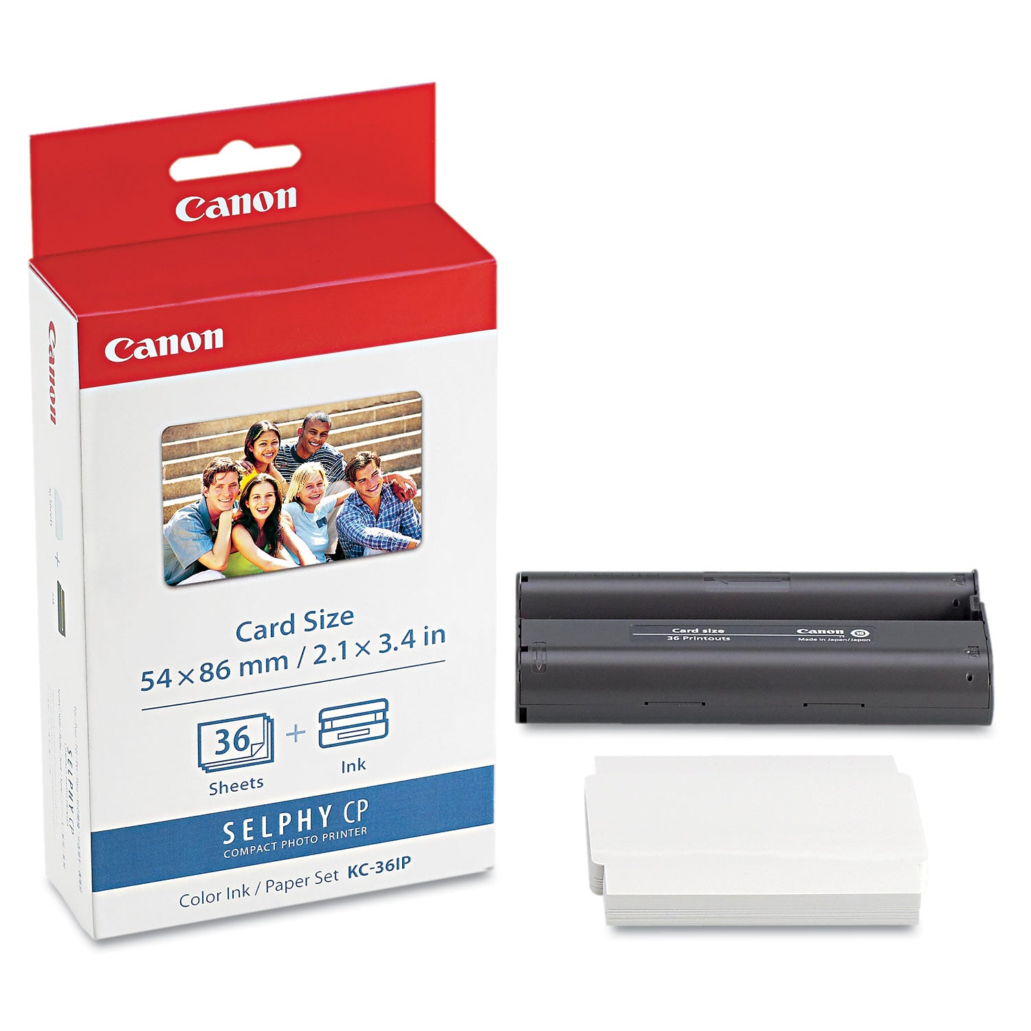 7739A001 (KC-36IP) Ink/Paper Combo, Black/Tri-Color Canon® Flipcost