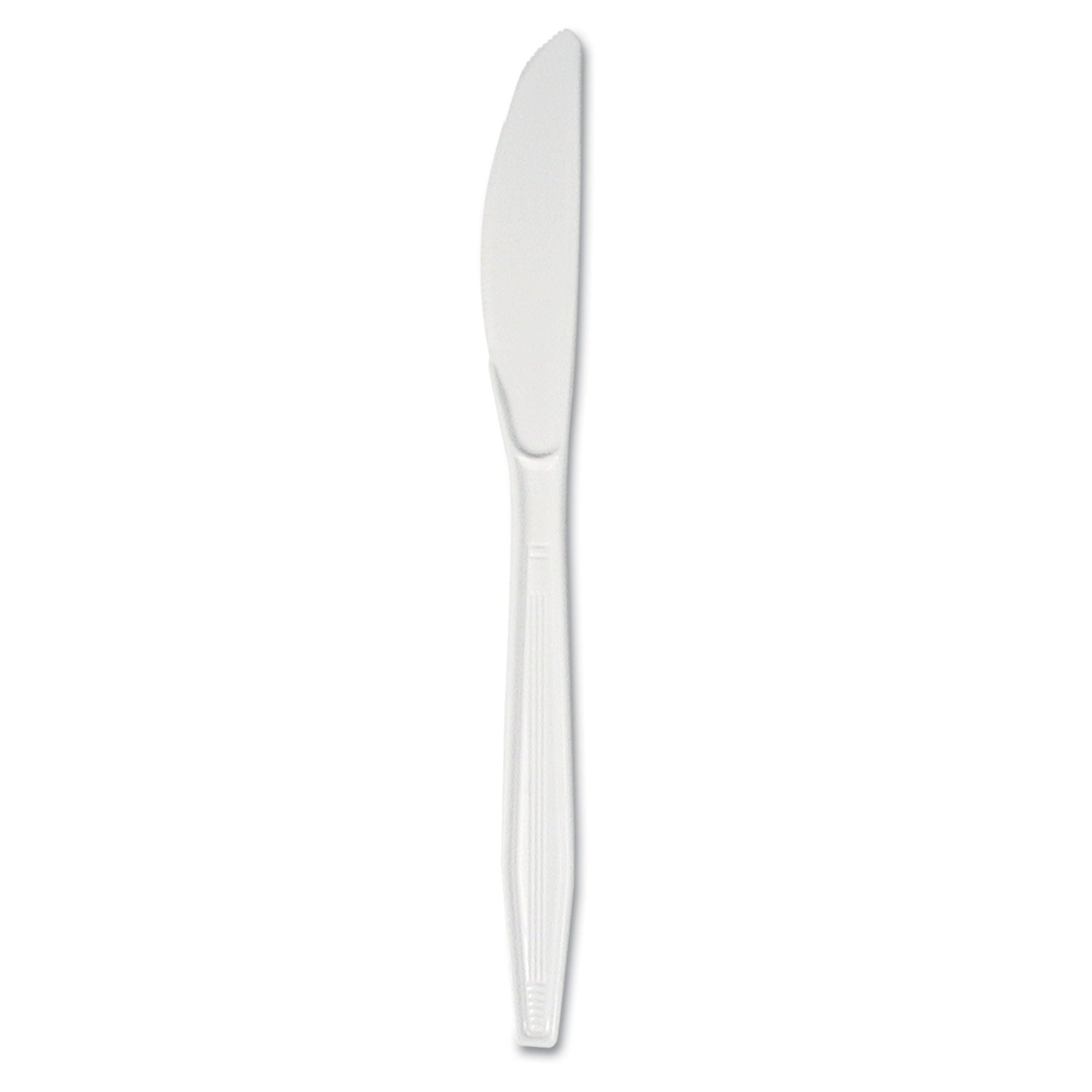 Boardwalk® Mediumweight Polystyrene Cutlery, Knife, White, 100/Box