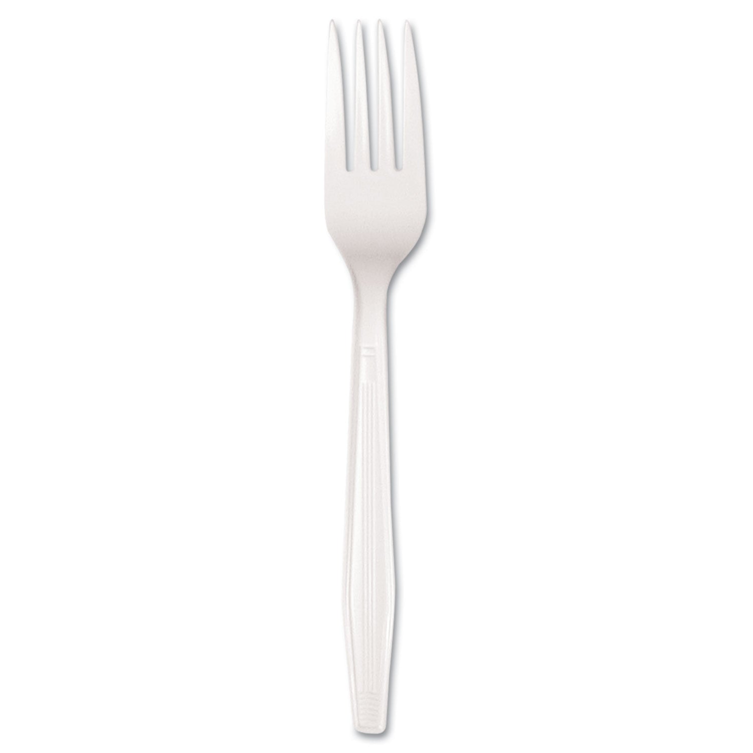 Boardwalk® Mediumweight Polystyrene Cutlery, Fork, White, 100/Box