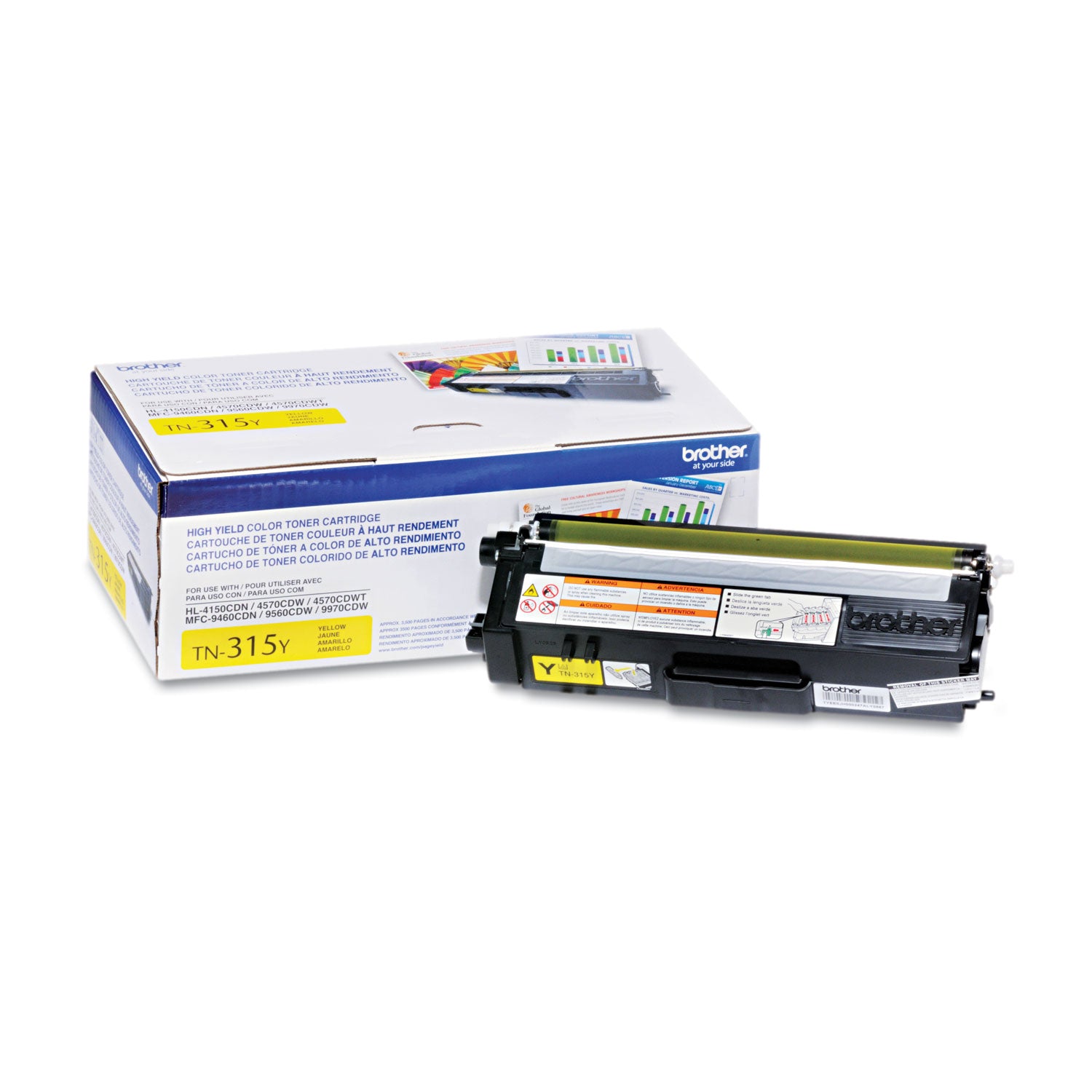 TN315Y High-Yield Toner, 3,500 Page-Yield, Yellow