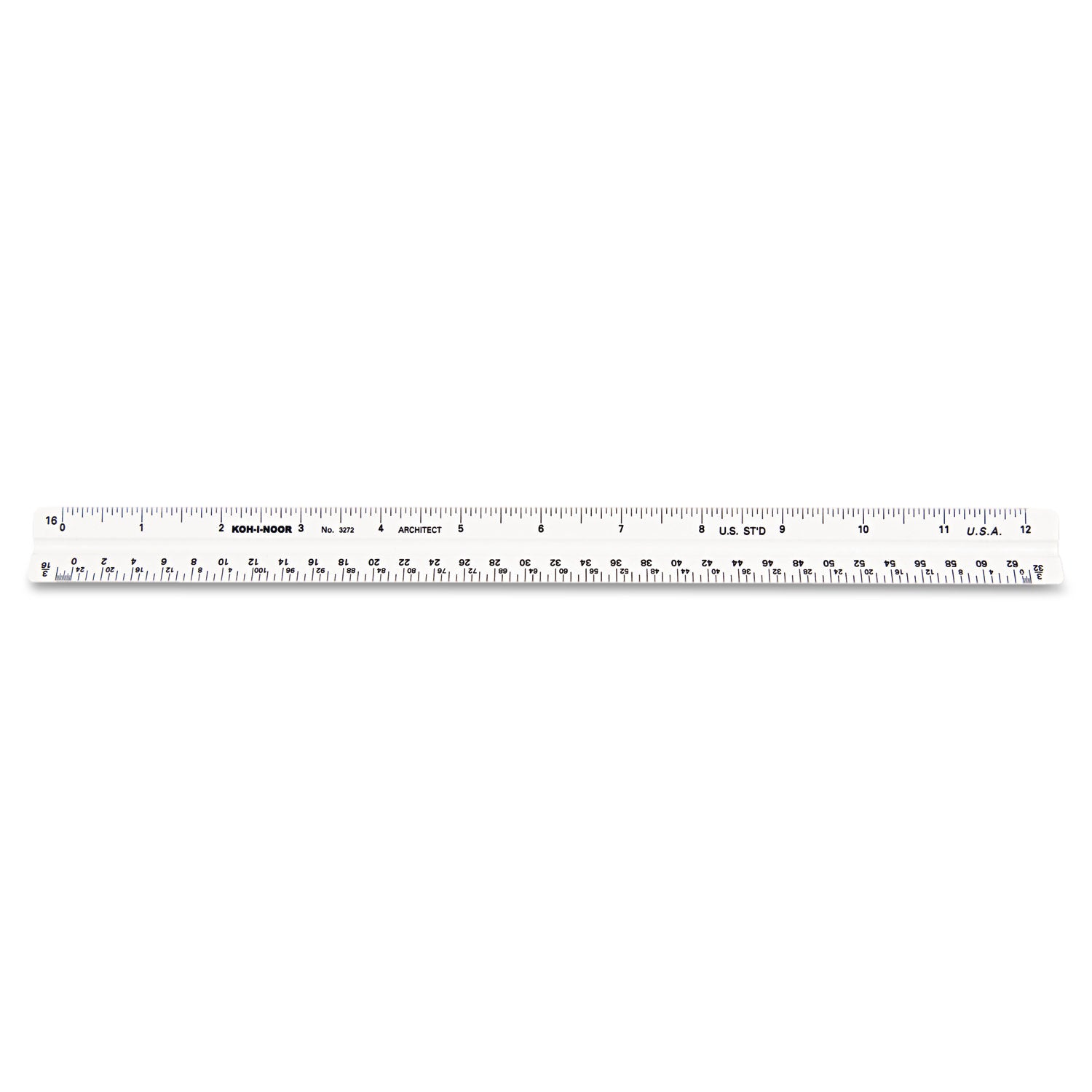 Triangular Scale, Plastic, 12" Long, Architectural, White