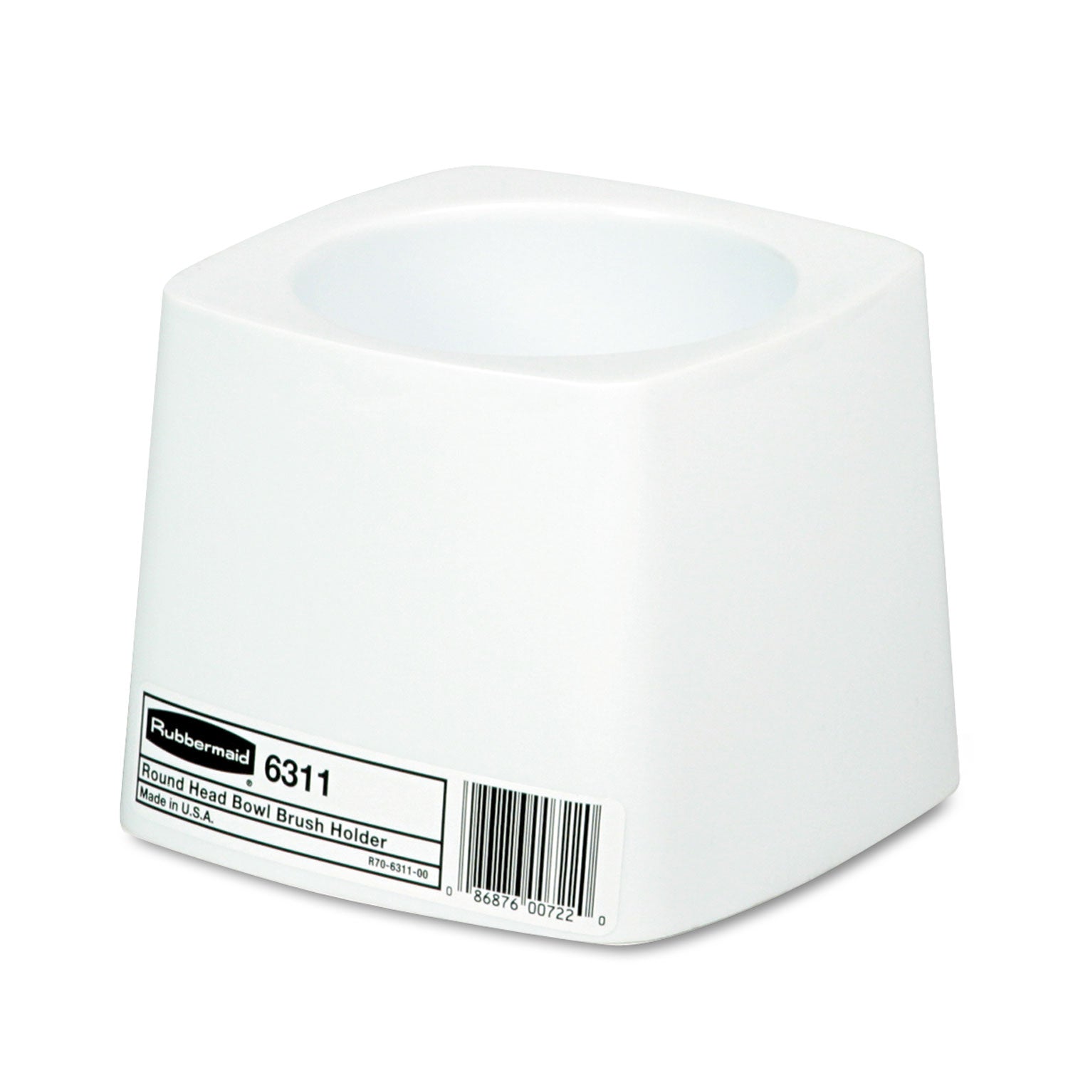 Commercial-Grade Toilet Bowl Brush Holder, White