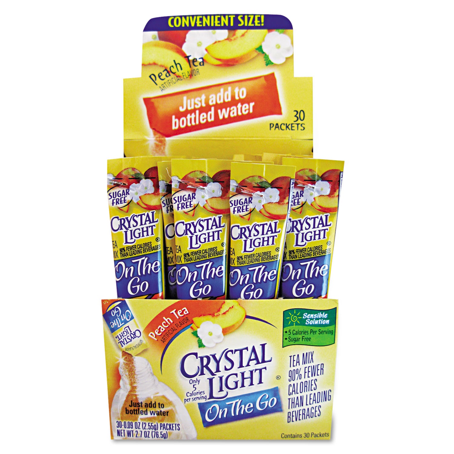 Crystal Light® Flavored Drink Mix, Peach Tea, 30 .09oz Packets/Box