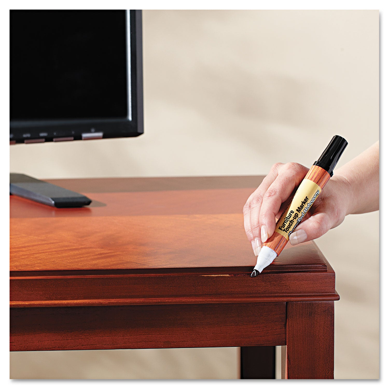 Master Caster® ReStor-It Furniture Touch-Up Kit with (5) Woodgrain Markers, (3) Filler Sticks, 4.25 x 0.38 x 6.75