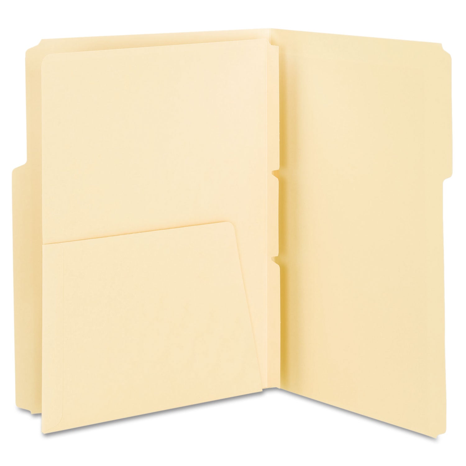 Smead™ Self-Adhesive Folder Dividers with 5.5" Pockets for Top/End Tab Folders, 1 Fastener, Letter Size, Manila, 25/Pack