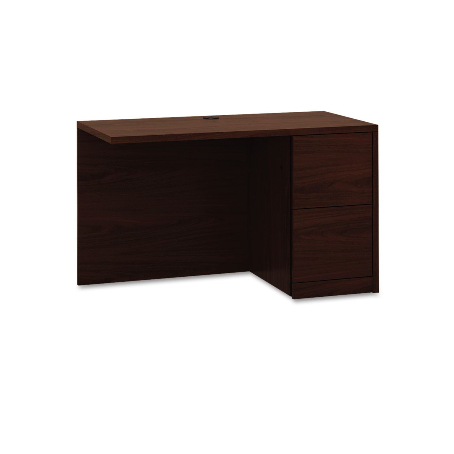 10500 Series L Workstation Return, Full-Height Right Ped, 48w x 24d x 29.5h, Mahogany