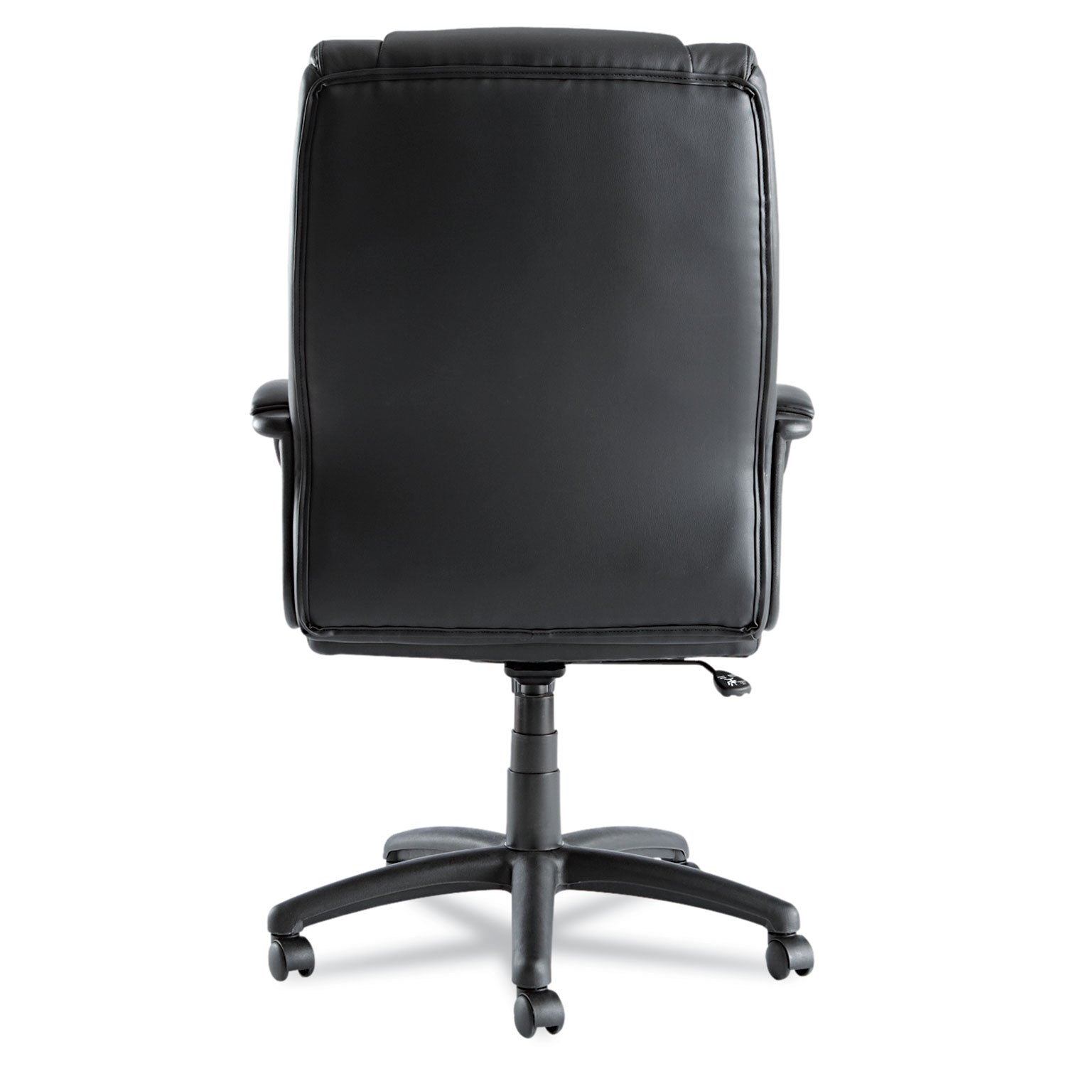 Alera® Alera Fraze Series Executive High-Back Swivel/Tilt Bonded Leather Chair, Supports 275 lb, 17.71" to 21.65" Seat Height, Black