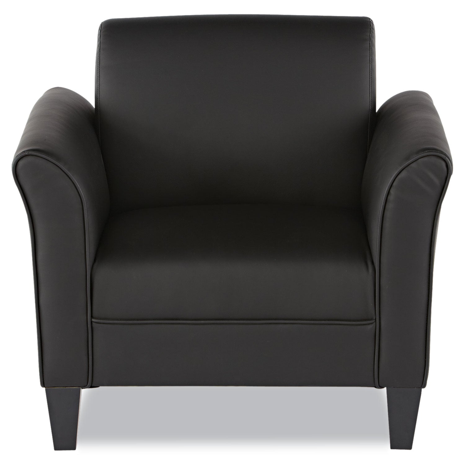 Alera® Alera Reception Lounge Sofa Series Club Chair, 35.43" x 30.7" x 32.28", Black Seat, Black Back, Black Base