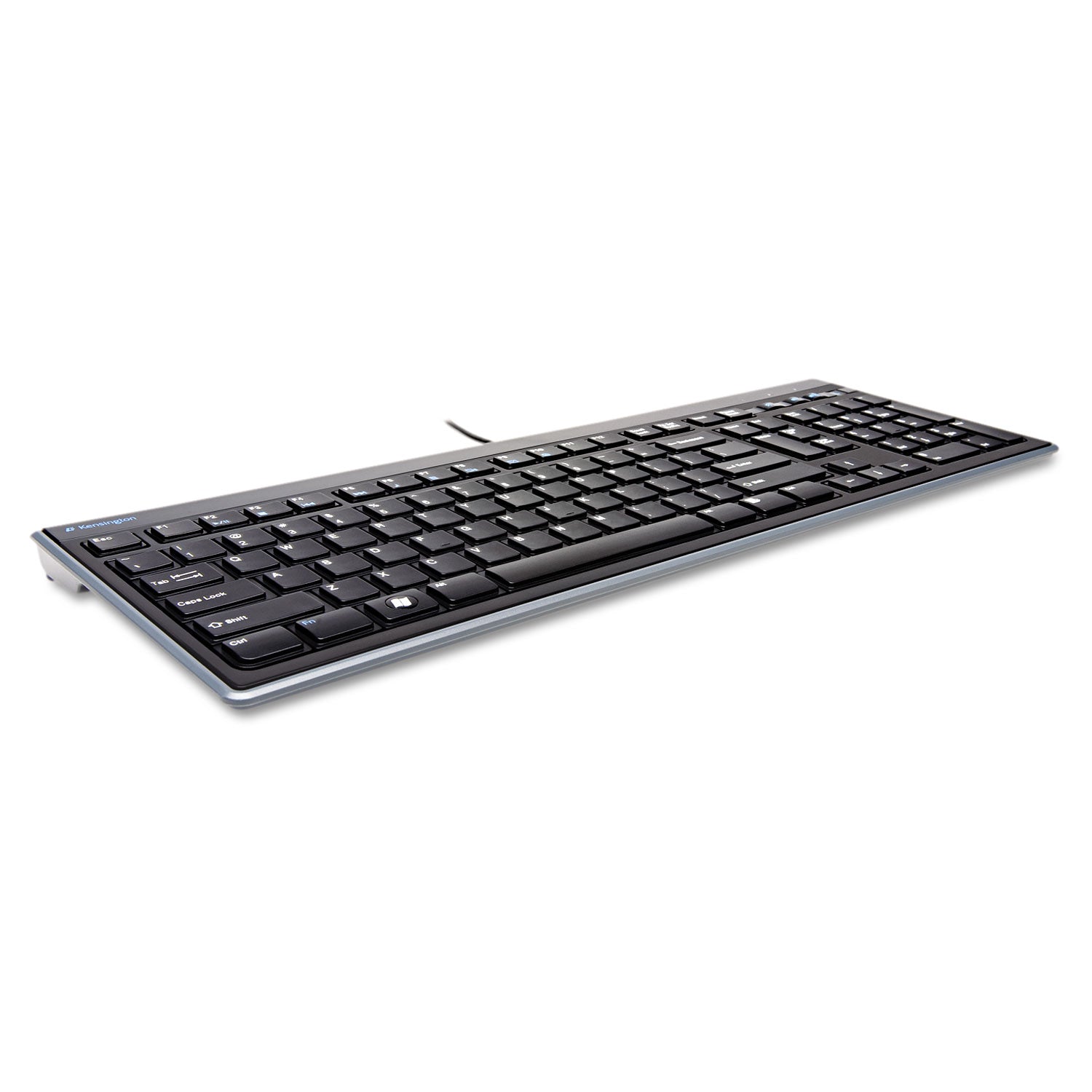 Kensington® Slim Type Standard Keyboard, 104 Keys, Black