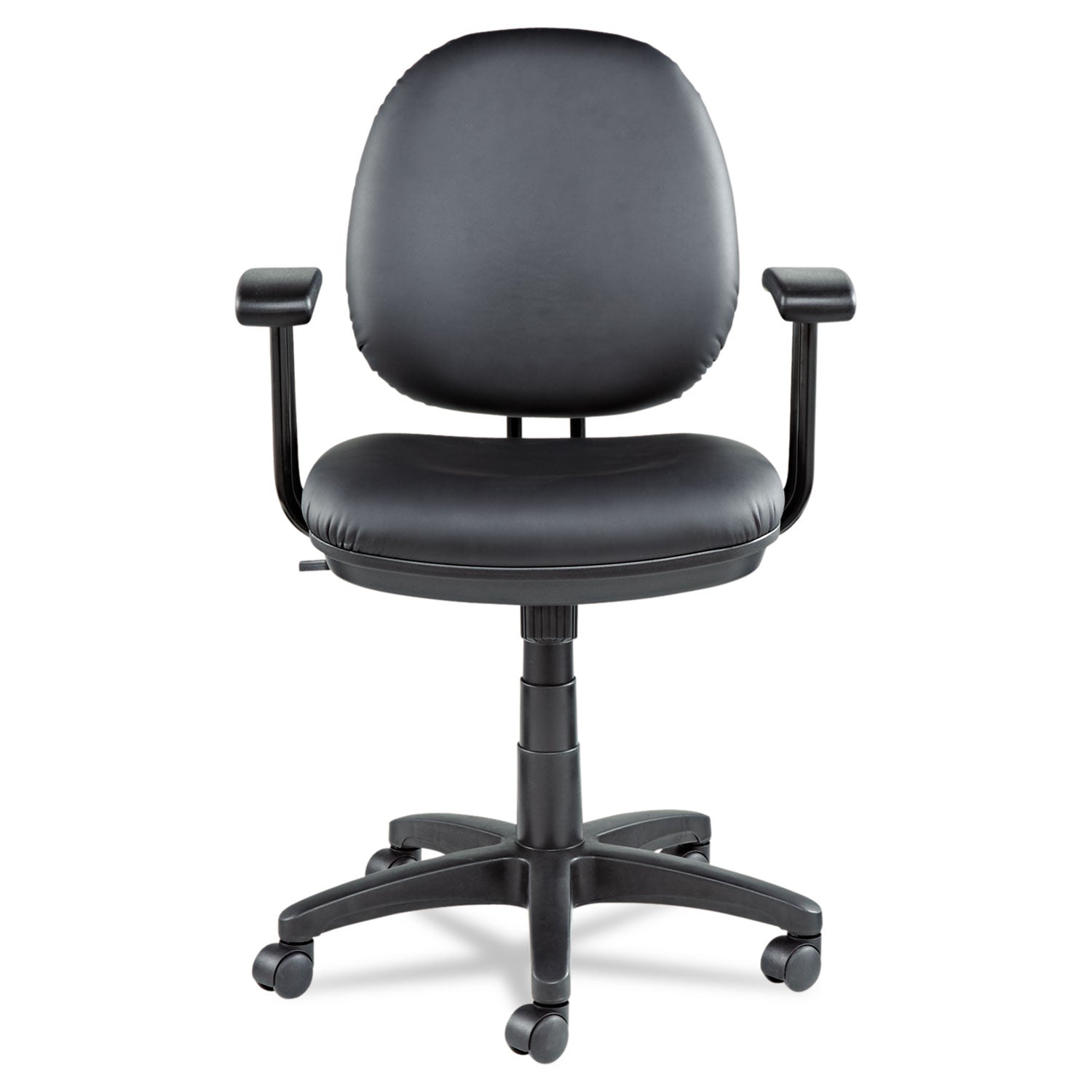 Alera® Alera Interval Series Swivel/Tilt Task Chair, Bonded Leather Seat/Back, Up to 275 lb, 18.11" to 23.22" Seat Height, Black