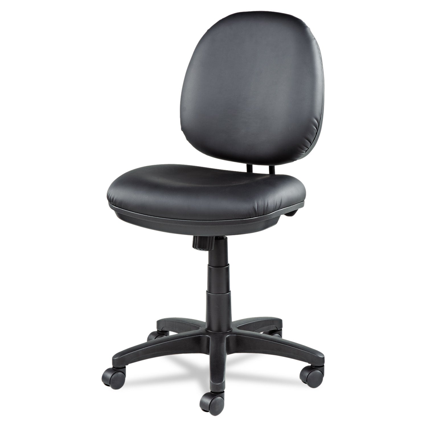 Alera® Alera Interval Series Swivel/Tilt Task Chair, Bonded Leather Seat/Back, Up to 275 lb, 18.11" to 23.22" Seat Height, Black