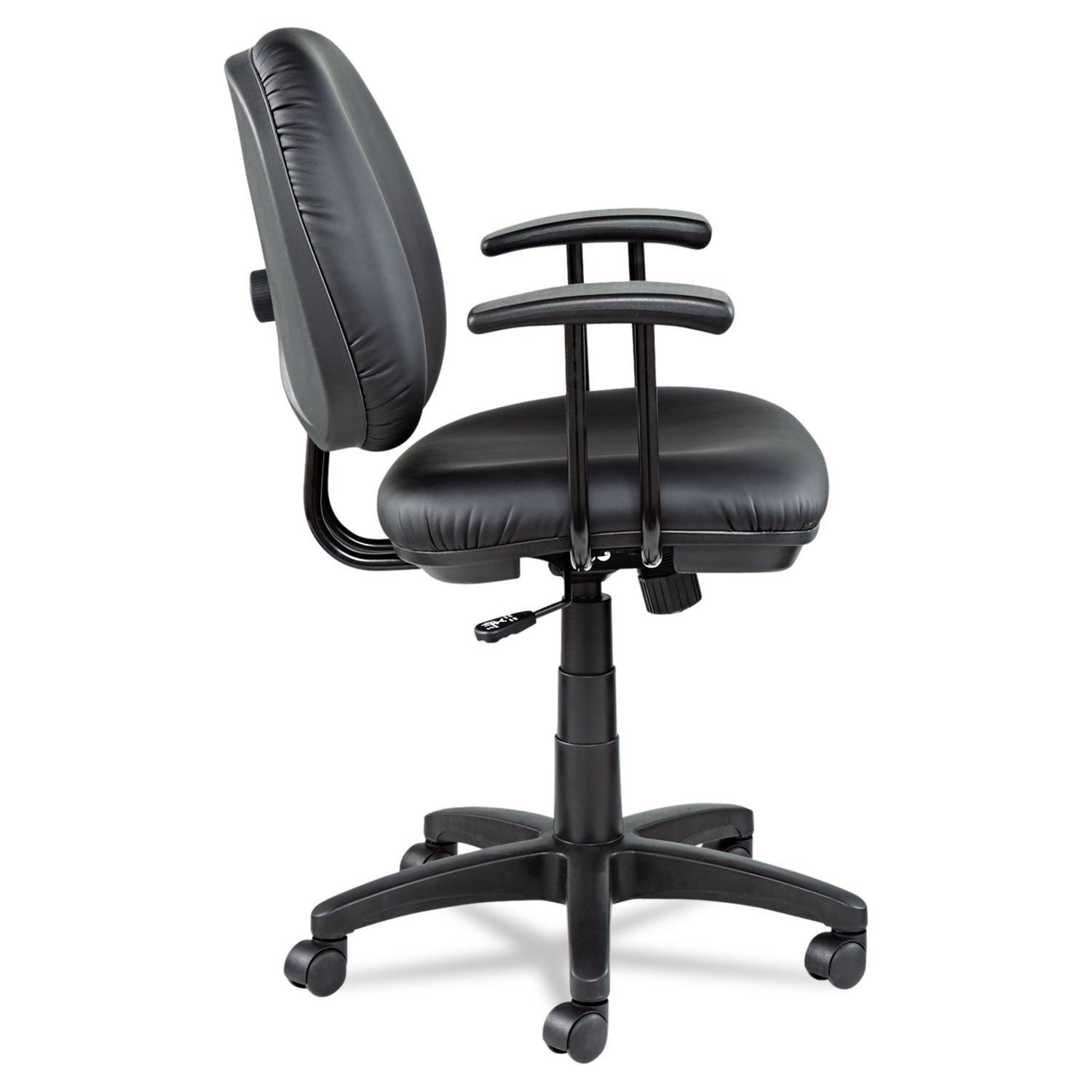 Alera® Alera Interval Series Swivel/Tilt Task Chair, Bonded Leather Seat/Back, Up to 275 lb, 18.11" to 23.22" Seat Height, Black