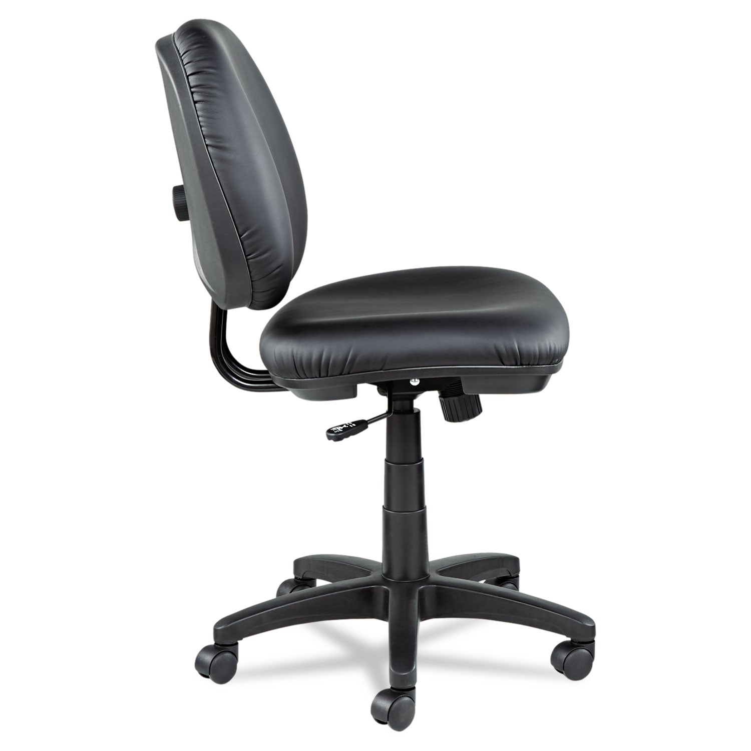 Alera® Alera Interval Series Swivel/Tilt Task Chair, Bonded Leather Seat/Back, Up to 275 lb, 18.11" to 23.22" Seat Height, Black