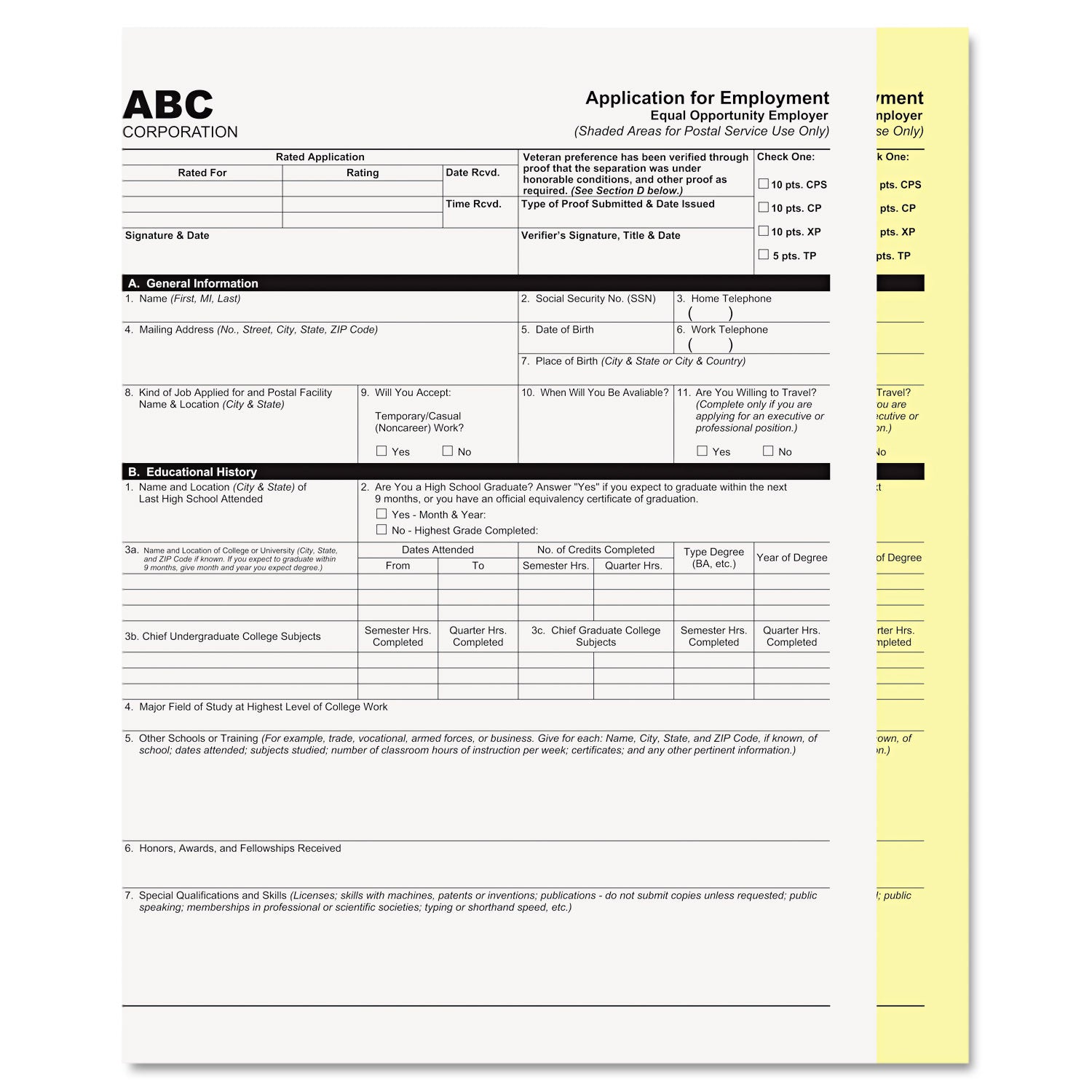 Digital Carbonless Paper, 2-Part, 8.5 x 11, White/Canary, 1,250/Carton