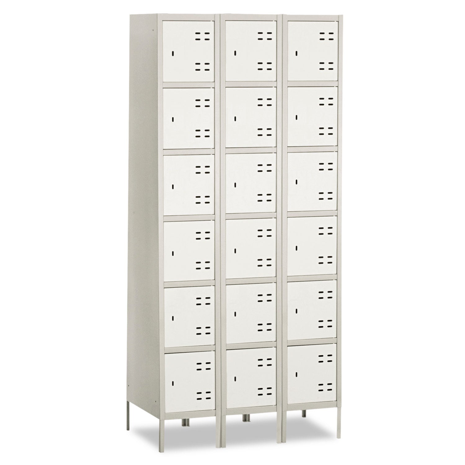 Safco® Three-Column Box Locker, 36w x 18d x 78h, Two-Tone Gray