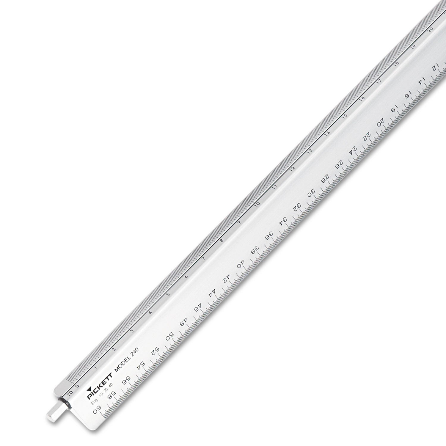 Chartpak® Adjustable Triangular Scale Aluminum Engineers Ruler, 12", Long, Silver