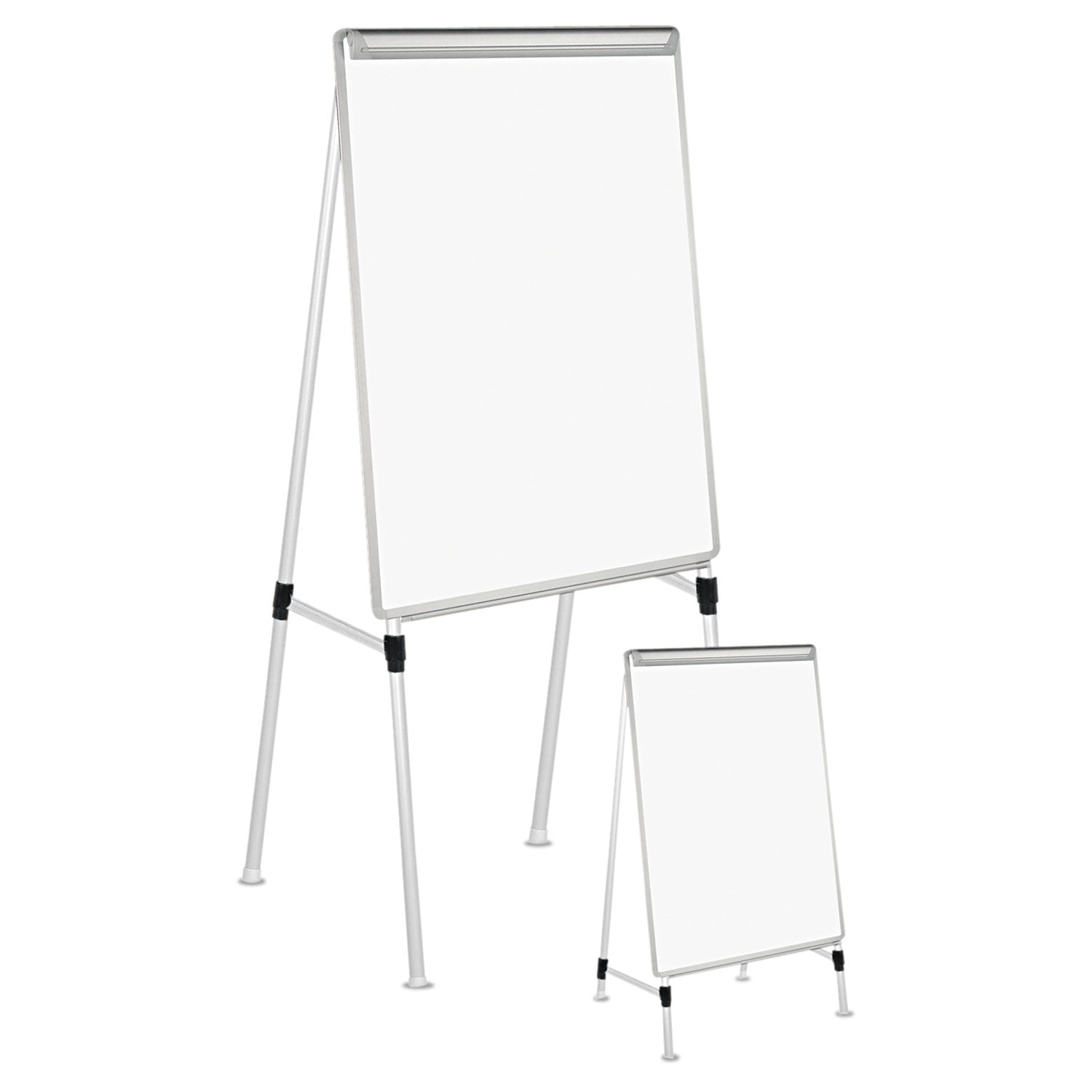 Dry Erase Board with A-Frame Easel, 29 x 41, White Surface, Silver Frame