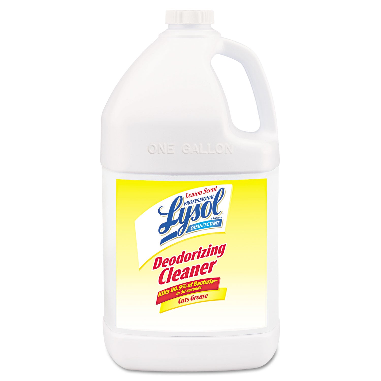 Disinfectant Deodorizing Cleaner Concentrate, 1 gal Bottle, Lemon Scent