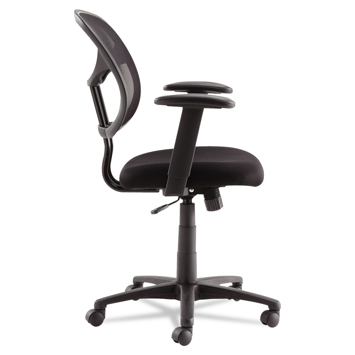 OIF Swivel/Tilt Mesh Task Chair with Adjustable Arms, Supports Up to 250 lb, 17.72" to 22.24" Seat Height, Black