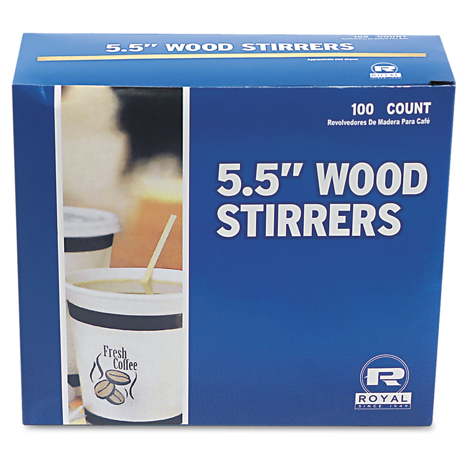 AmerCareRoyal® Wood Coffee Stirrers, 5.5", 10,000/Carton