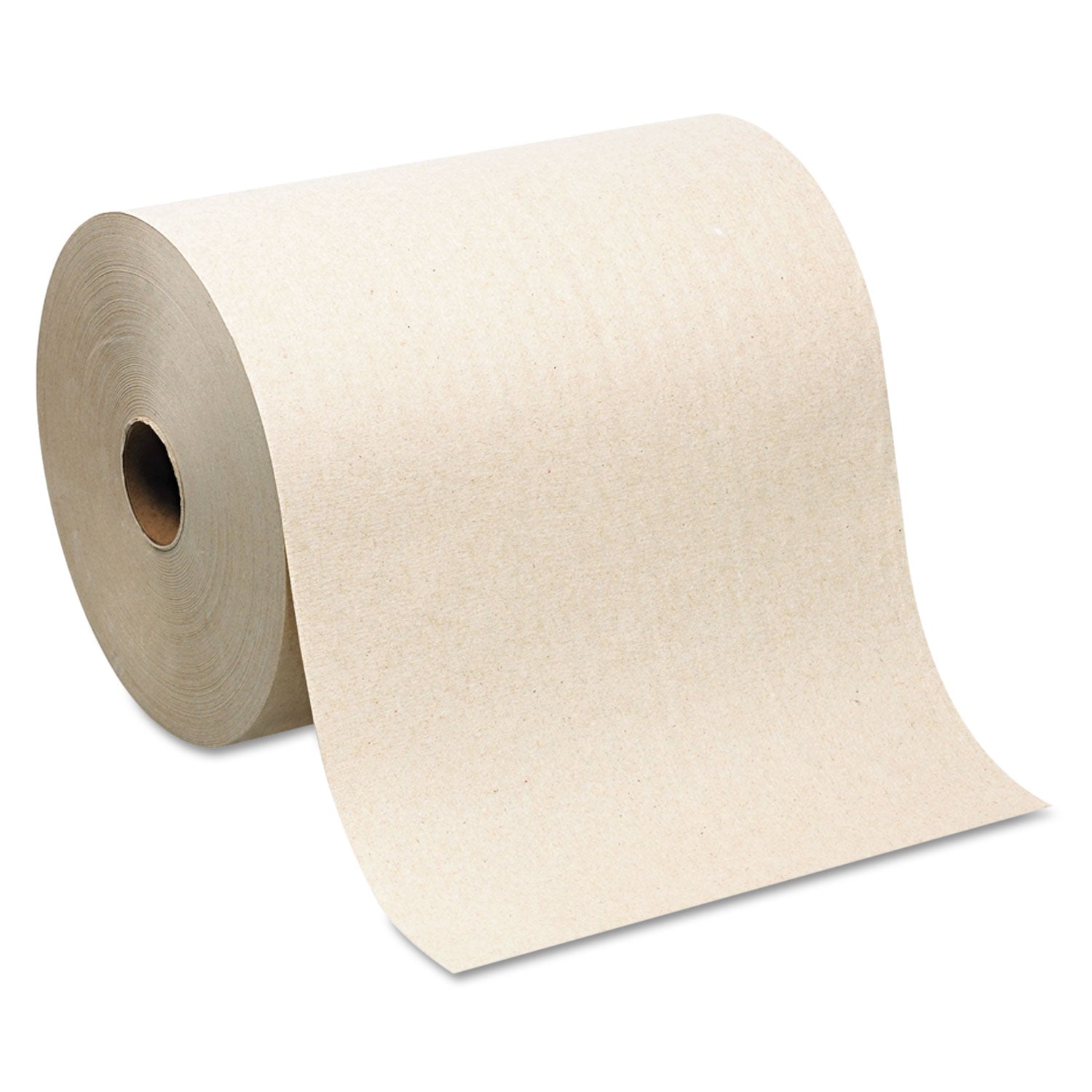 Hardwound Roll Paper Towel, Nonperforated, 1-Ply, 7.87" x 1,000 ft, Brown, 6 Rolls/Carton