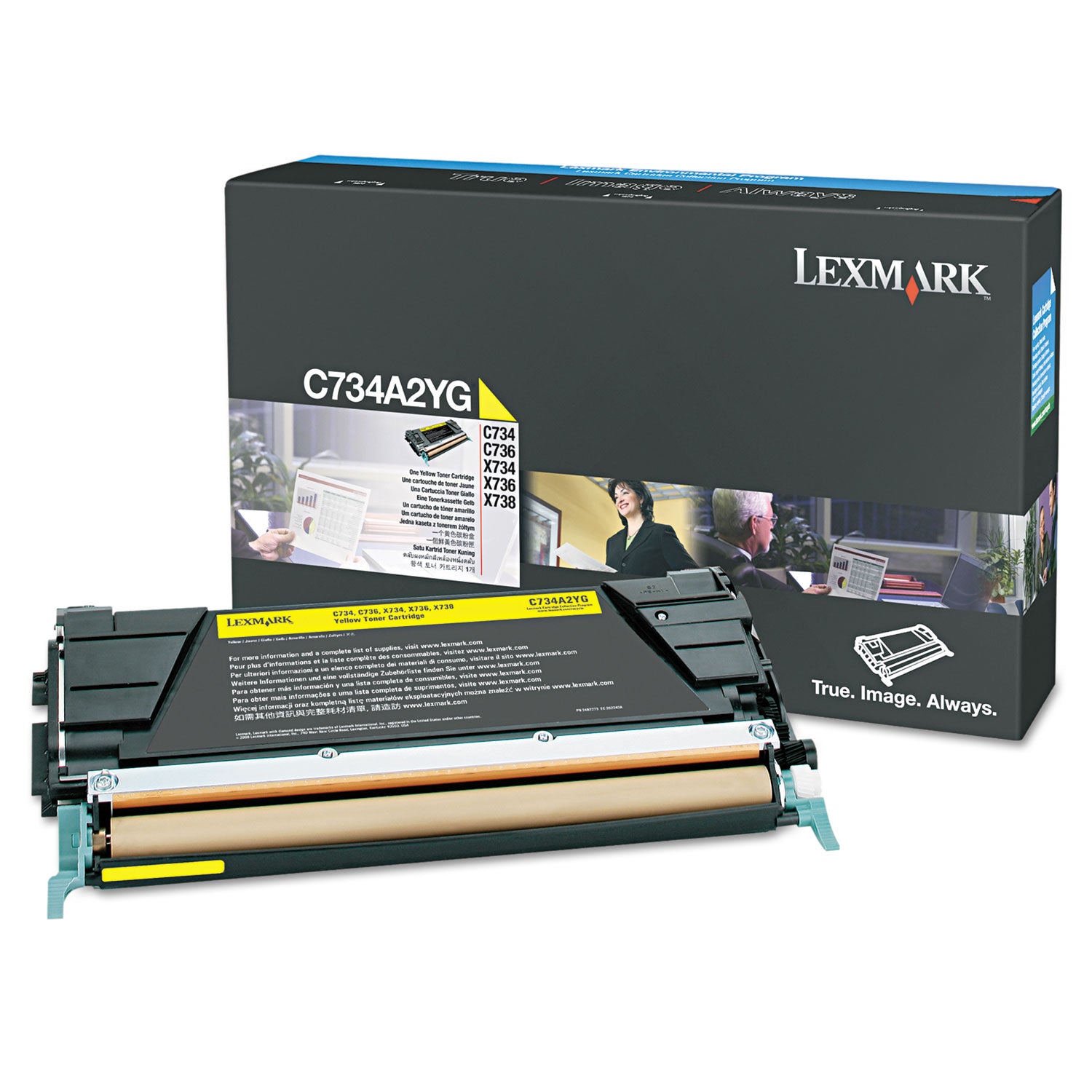 C734A2YG Toner, 6,000 Page-Yield, Yellow