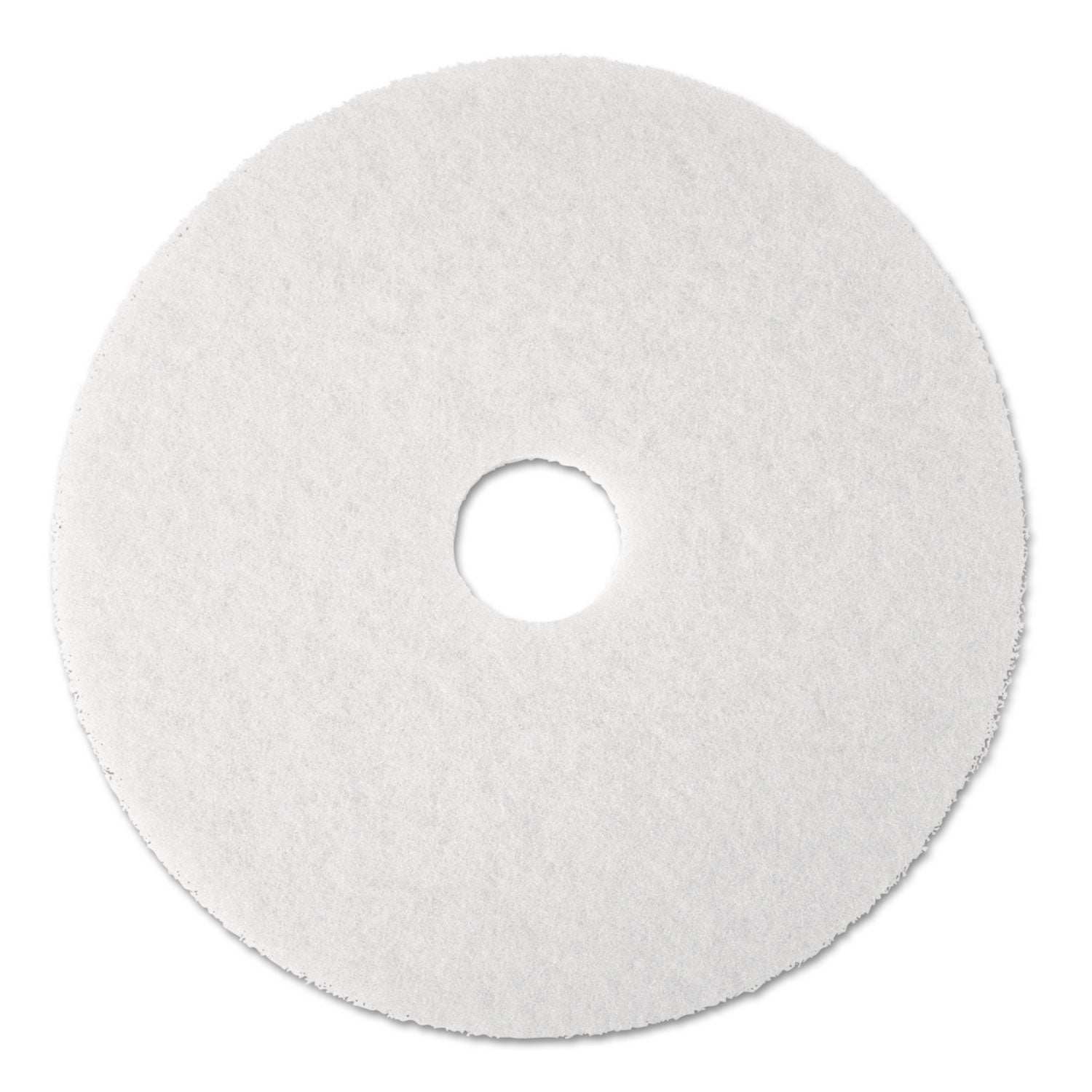 Low-Speed Super Polishing Floor Pads 4100, 19" Diameter, White, 5/Carton