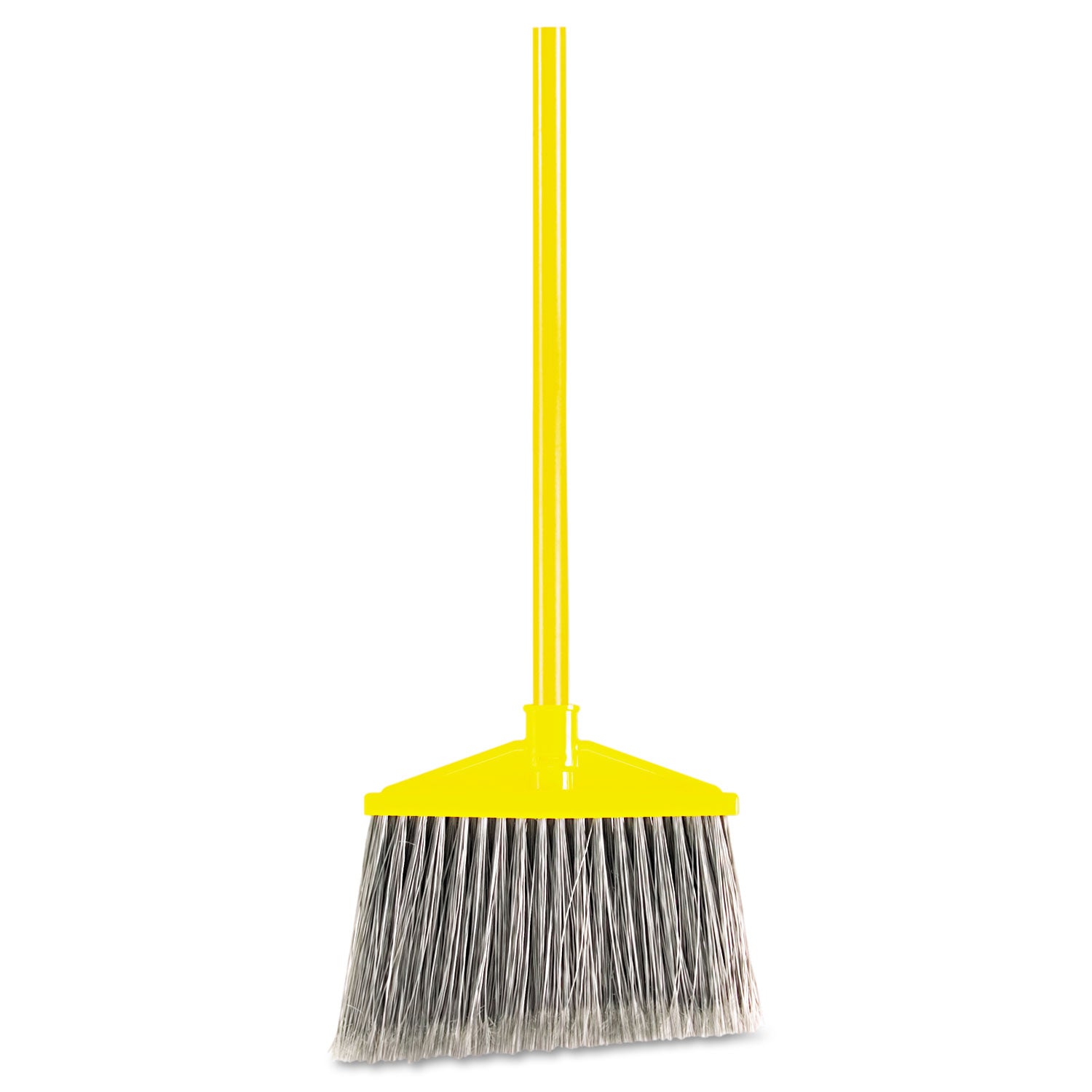 7920014588208, Angled Large Broom, 46.78" Handle, Gray/Yellow