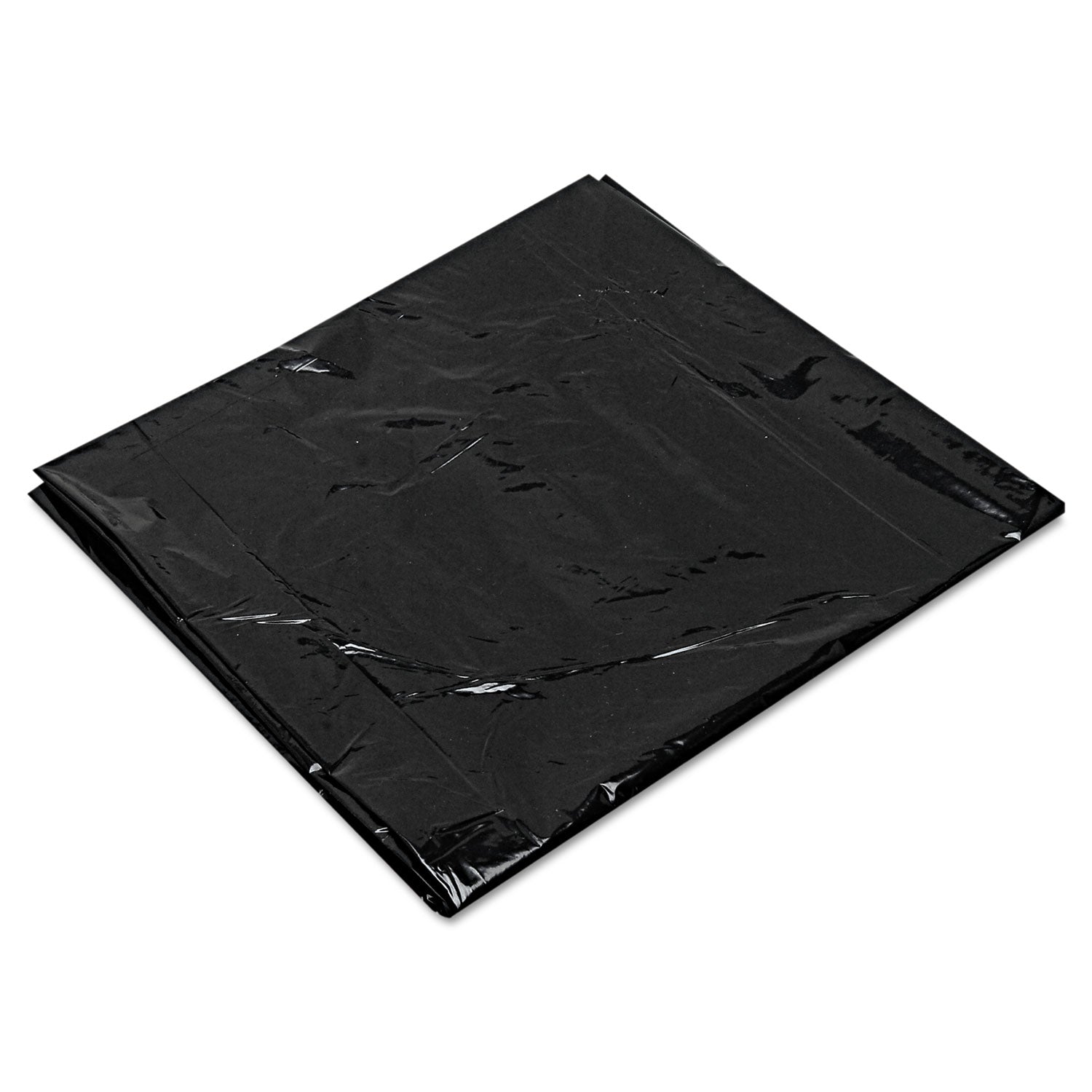 Trinity Plastics Low-Density Can Liners, 16 gal, 0.7 mil, 24" x 32", Black, Flat Pack, 500/Carton