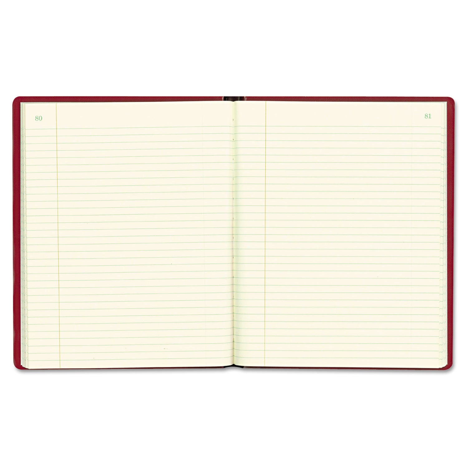 National Brand Red Vinyl Series Journal, 1-Subject, Medium/College Rule, Red Cover, (300) 10 x 7.75 Sheets