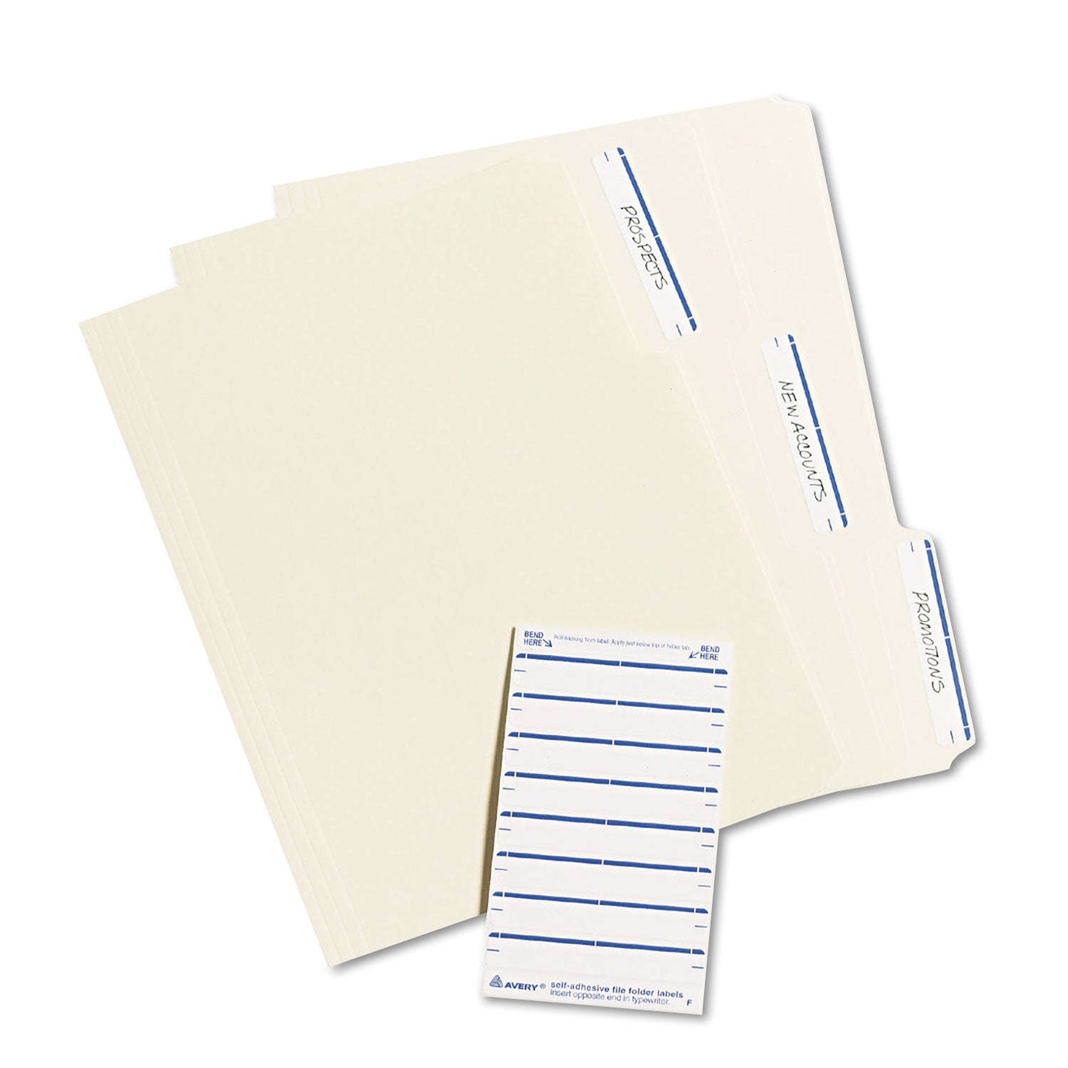 Avery® Printable 4" x 6" - Permanent File Folder Labels, 0.69 x 3.44, White, 7/Sheet, 36 Sheets/Pack, (5200)